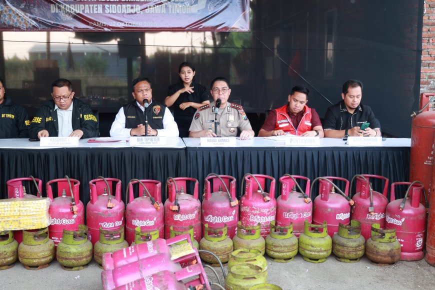 *Bareskrim Ungkap Penyalahgunaan LPG Bersubsidi di Sidoarjo, Sita 1.820 Tabung dan Tetapkan Dua Tersangka*