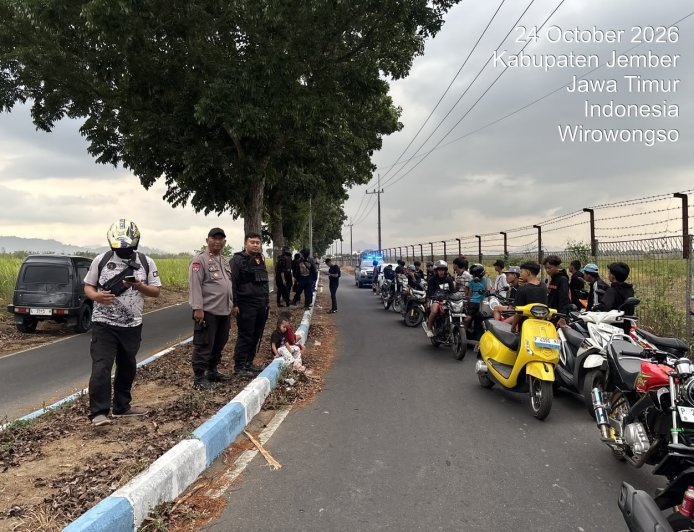 Respons Cepat Aduan 110, Polres Jember Amankan 21 Motor Balap Liar di Akses Bandara Notohadinegoro